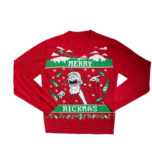 Rick and Morty Rickmas holiday Christmas sweater - Picture 3 of 11